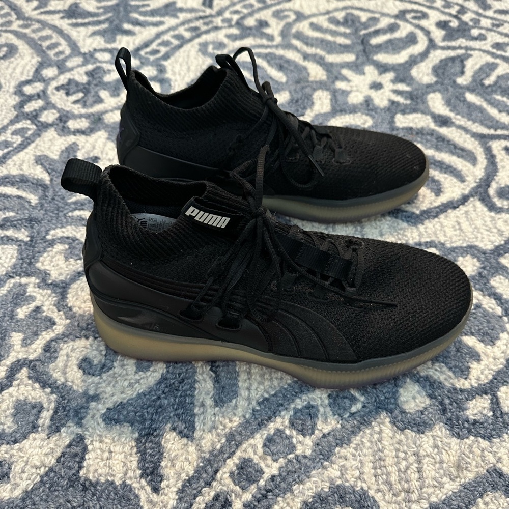 PUMA Clyde Court Disrupt Sneakers in Black/Electric Purple- Size 8.5